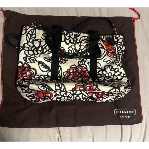 Coach Tote Bag - Poppy Daisy Floral Graffiti Kyra B1120-F16914 With Dust Bag - Picture 2 of 16